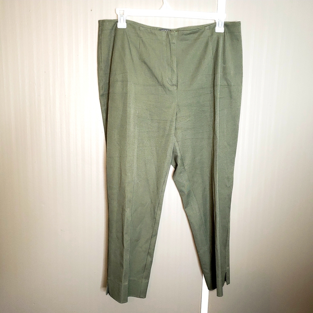 Chico's Additions Sage Green Trousers Size 14 M 2.5